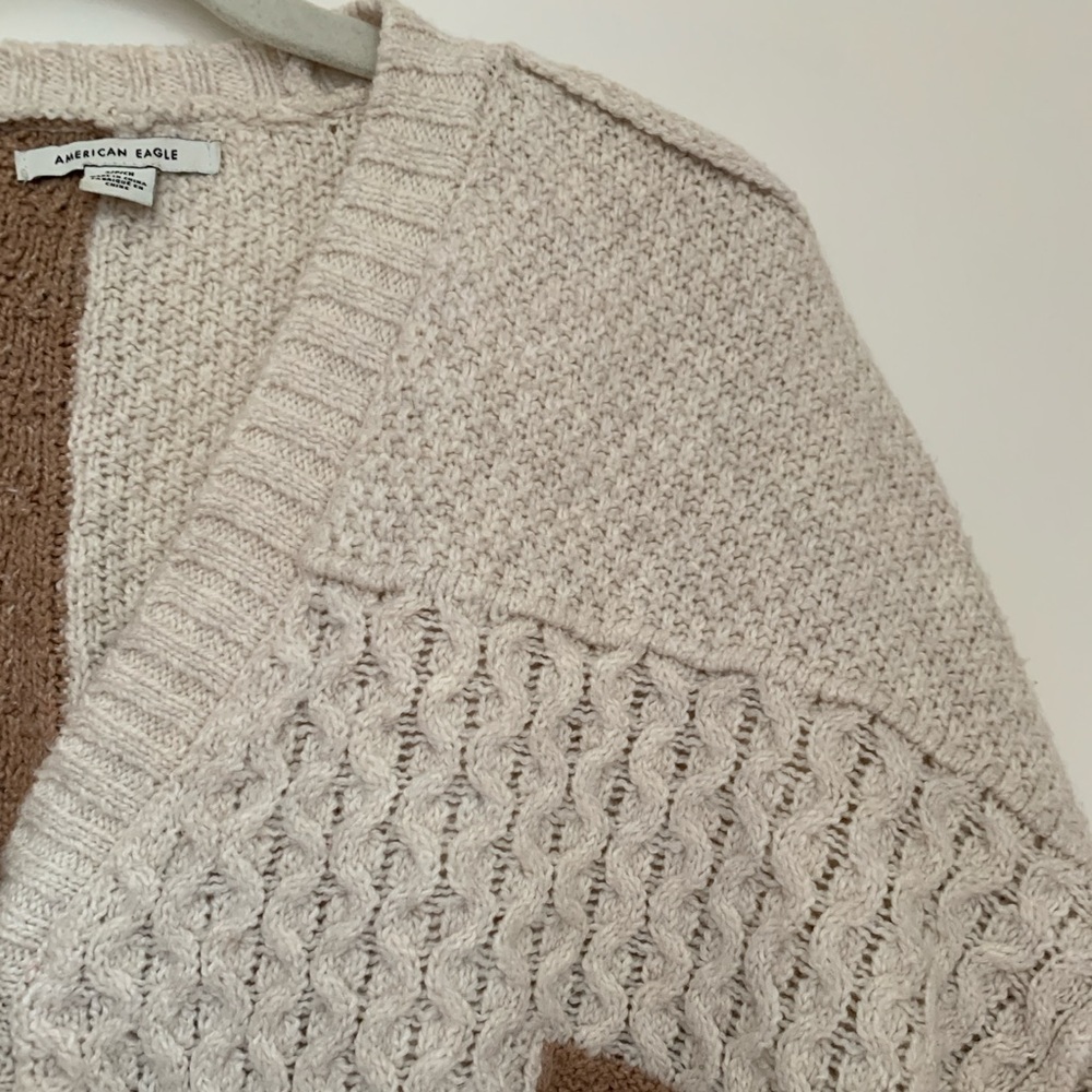 American Eagle Patchwork Cropped Cardigan Size Sm… - image 5